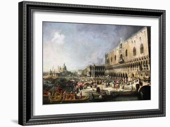 Reception of the French Ambassador in Venice, 1726-1727-Canaletto-Framed Giclee Print