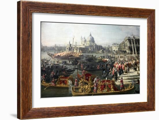 Reception of the French Ambassador in Venice, 1726-1727-Canaletto-Framed Giclee Print