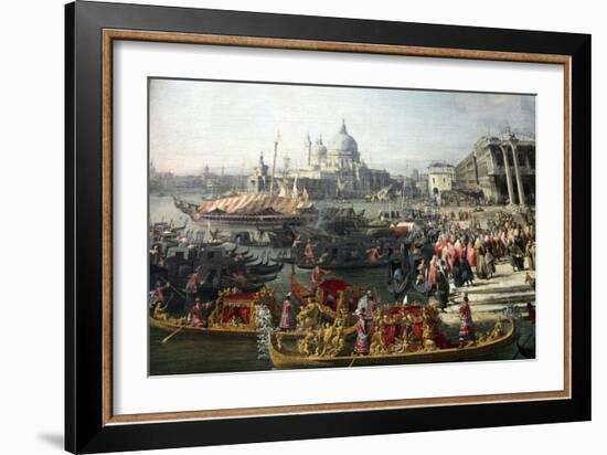 Reception of the French Ambassador in Venice, 1726-1727-Canaletto-Framed Giclee Print