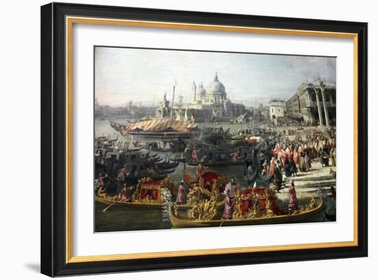 Reception of the French Ambassador in Venice, 1726-1727-Canaletto-Framed Giclee Print