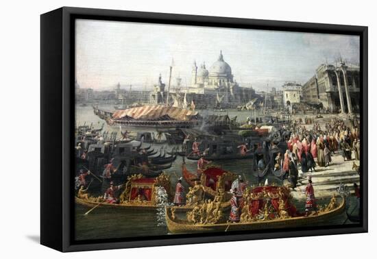 Reception of the French Ambassador in Venice, 1726-1727-Canaletto-Framed Premier Image Canvas