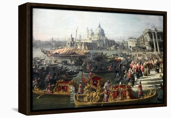 Reception of the French Ambassador in Venice, 1726-1727-Canaletto-Framed Premier Image Canvas