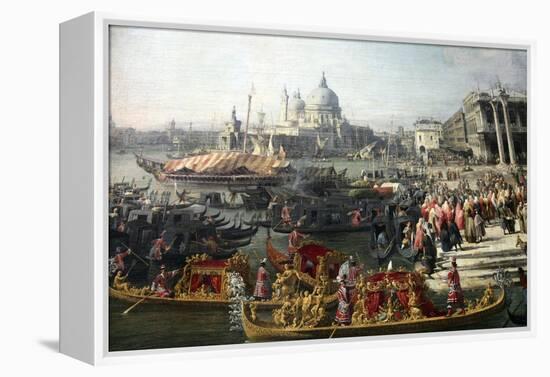 Reception of the French Ambassador in Venice, 1726-1727-Canaletto-Framed Premier Image Canvas