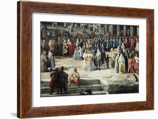 Reception of the French Ambassador in Venice, 1726-1727-Canaletto-Framed Giclee Print