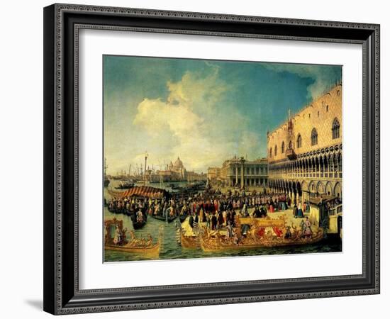 Reception of the Imperial Ambassador at the Doge's Palace, 1729-Canaletto-Framed Giclee Print