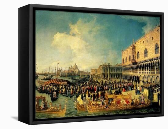 Reception of the Imperial Ambassador at the Doge's Palace, 1729-Canaletto-Framed Premier Image Canvas