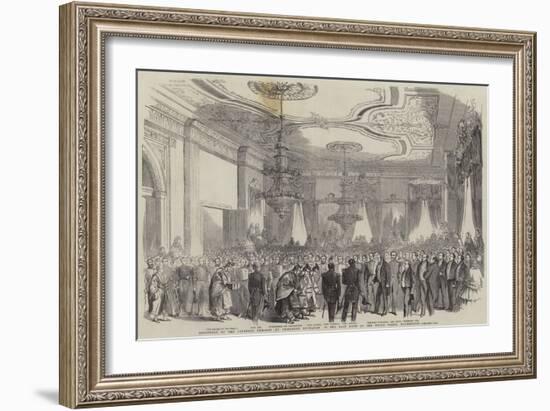 Reception of the Japanese Embassy by President Buchanan in the East Room of the White House-null-Framed Giclee Print