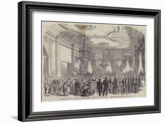 Reception of the Japanese Embassy by President Buchanan in the East Room of the White House-null-Framed Giclee Print