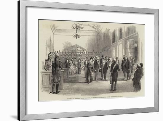 Reception of the Lord Mayor of London, at the Railway Terminus at Paris-null-Framed Giclee Print