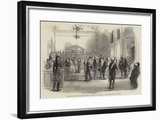 Reception of the Lord Mayor of London, at the Railway Terminus at Paris-null-Framed Giclee Print