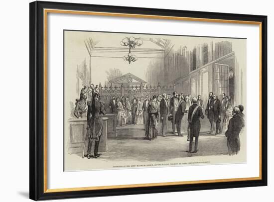 Reception of the Lord Mayor of London, at the Railway Terminus at Paris-null-Framed Giclee Print