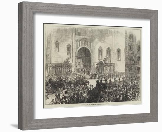 Reception of the New King of Spain at the Cathedral, Barcelona-Charles Robinson-Framed Giclee Print