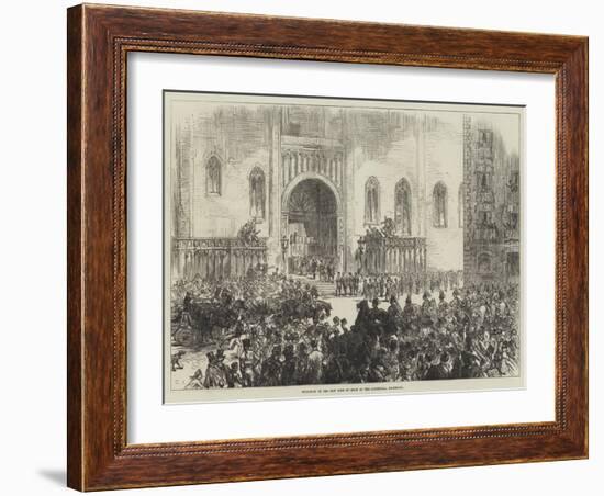 Reception of the New King of Spain at the Cathedral, Barcelona-Charles Robinson-Framed Giclee Print