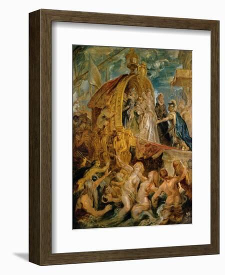 Reception of the Newly Married Mari De'Medici in the Harbour of Marseille-Peter Paul Rubens-Framed Giclee Print