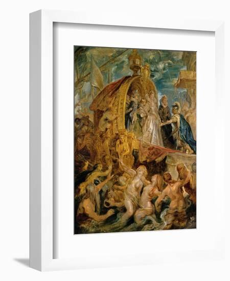 Reception of the Newly Married Mari De'Medici in the Harbour of Marseille-Peter Paul Rubens-Framed Giclee Print