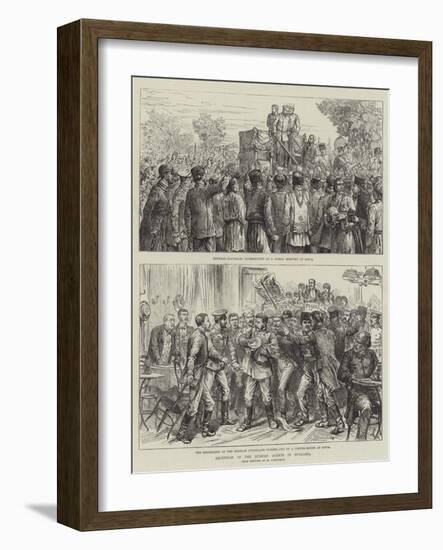 Reception of the Russian Agents in Bulgaria-Johann Nepomuk Schonberg-Framed Giclee Print