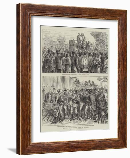 Reception of the Russian Agents in Bulgaria-Johann Nepomuk Schonberg-Framed Giclee Print