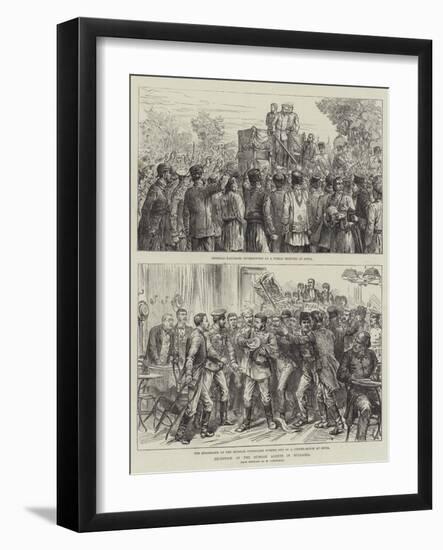 Reception of the Russian Agents in Bulgaria-Johann Nepomuk Schonberg-Framed Giclee Print