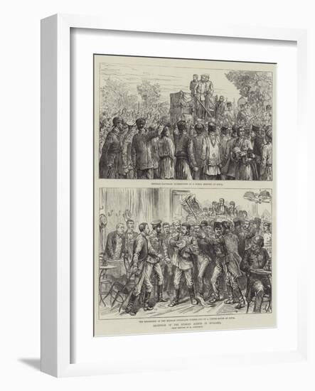 Reception of the Russian Agents in Bulgaria-Johann Nepomuk Schonberg-Framed Giclee Print