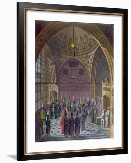 Reception of the Western Ambassadors by the Grand Vizier of the Sultan in Constantinople, c.1820-null-Framed Giclee Print