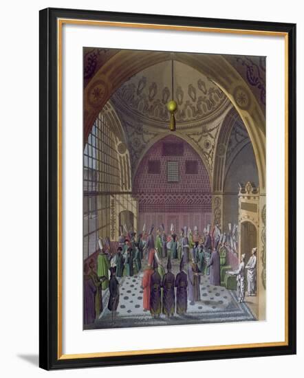 Reception of the Western Ambassadors by the Grand Vizier of the Sultan in Constantinople, c.1820-null-Framed Giclee Print