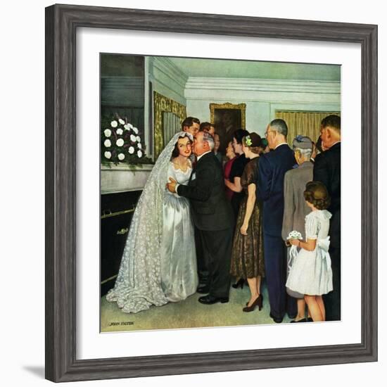 "Receptions Line", June 16, 1951-John Falter-Framed Giclee Print