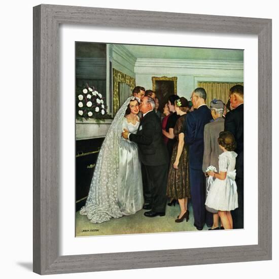 "Receptions Line", June 16, 1951-John Falter-Framed Giclee Print