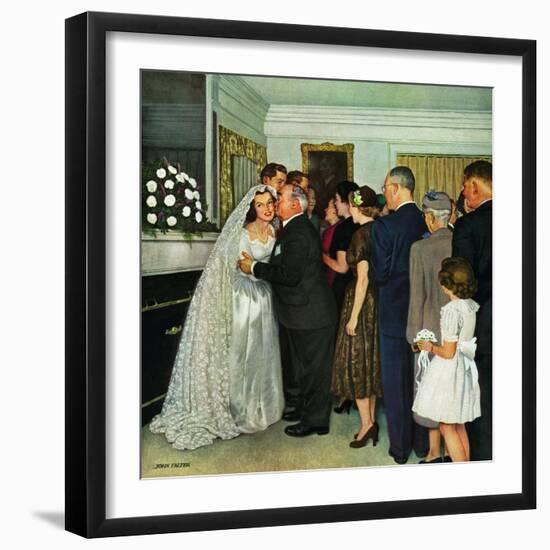 "Receptions Line", June 16, 1951-John Falter-Framed Giclee Print