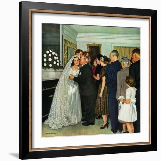 "Receptions Line", June 16, 1951-John Falter-Framed Giclee Print