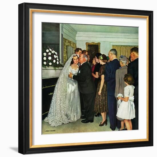 "Receptions Line", June 16, 1951-John Falter-Framed Giclee Print