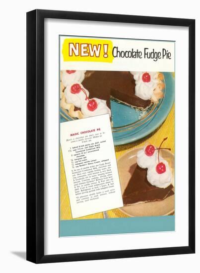 Recipe for Chocolate Fudge Pie-null-Framed Art Print