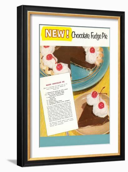 Recipe for Chocolate Fudge Pie-null-Framed Art Print