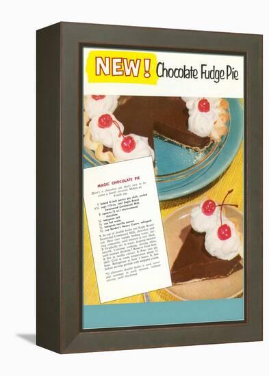 Recipe for Chocolate Fudge Pie-null-Framed Stretched Canvas