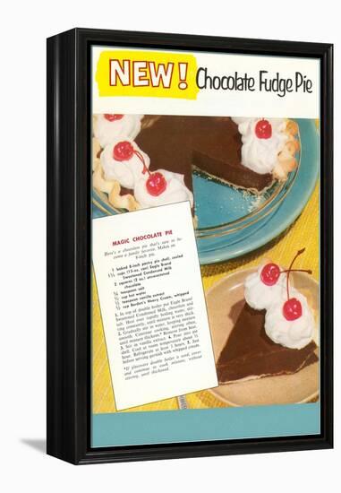 Recipe for Chocolate Fudge Pie-null-Framed Stretched Canvas