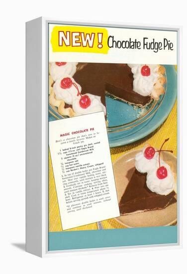 Recipe for Chocolate Fudge Pie-null-Framed Stretched Canvas