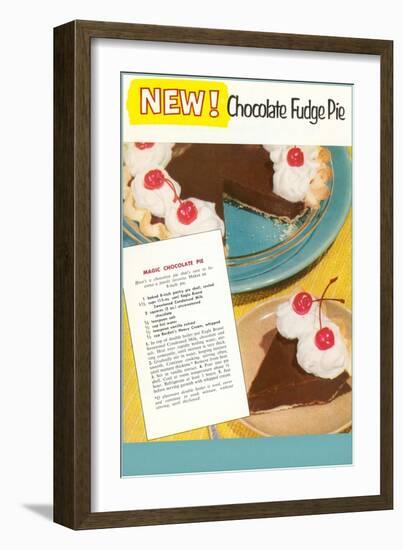 Recipe for Chocolate Fudge Pie-null-Framed Premium Giclee Print