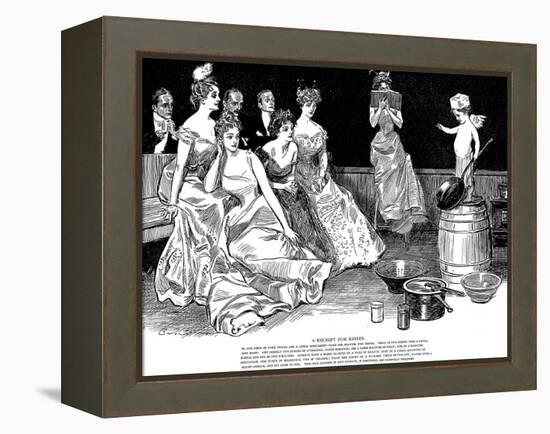 Recipe for Kisses-Charles Dana Gibson-Framed Premier Image Canvas