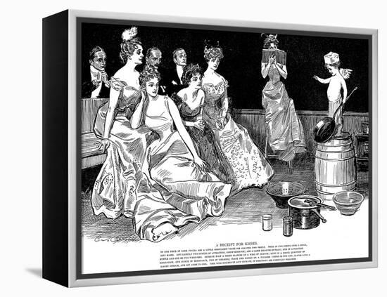 Recipe for Kisses-Charles Dana Gibson-Framed Premier Image Canvas