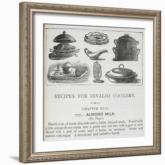 Recipes For Invalid Cookery-Isabella Beeton-Framed Giclee Print