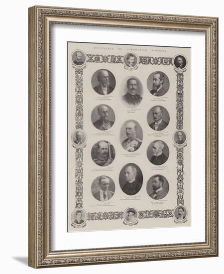 Recipients of Coronation Honours-null-Framed Giclee Print