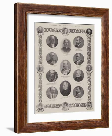 Recipients of Coronation Honours-null-Framed Giclee Print