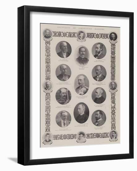 Recipients of Coronation Honours-null-Framed Giclee Print