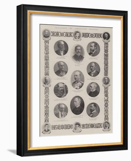 Recipients of Coronation Honours-null-Framed Giclee Print