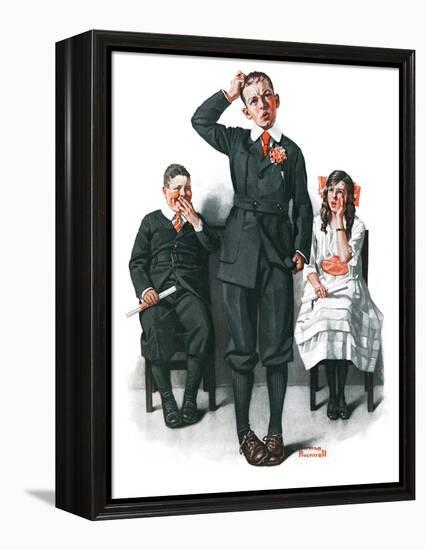 "Recitation", June 14,1919-Norman Rockwell-Framed Premier Image Canvas