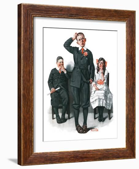 "Recitation", June 14,1919-Norman Rockwell-Framed Giclee Print