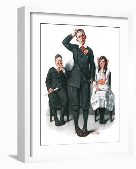 "Recitation", June 14,1919-Norman Rockwell-Framed Giclee Print