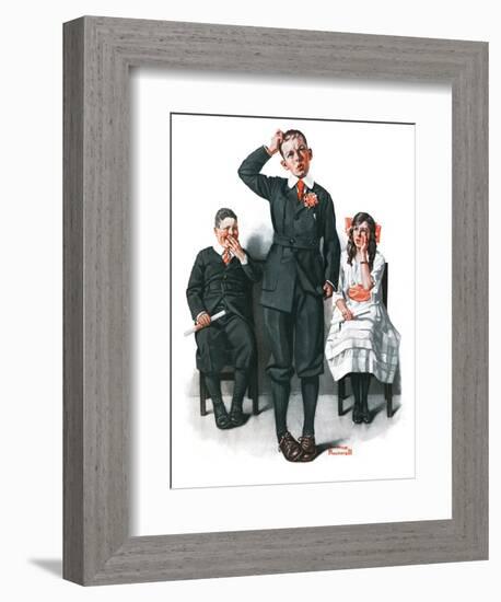 "Recitation", June 14,1919-Norman Rockwell-Framed Giclee Print