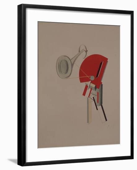 Reciter. Figurine for the Opera Victory over the Sun, 1920-1921-El Lissitzky-Framed Giclee Print