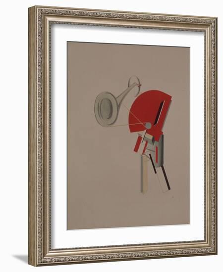 Reciter. Figurine for the Opera Victory over the Sun, 1920-1921-El Lissitzky-Framed Giclee Print