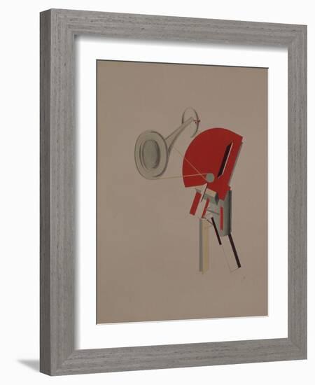 Reciter. Figurine for the Opera Victory over the Sun, 1920-1921-El Lissitzky-Framed Giclee Print